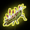 mushroom grasshopper neon sign