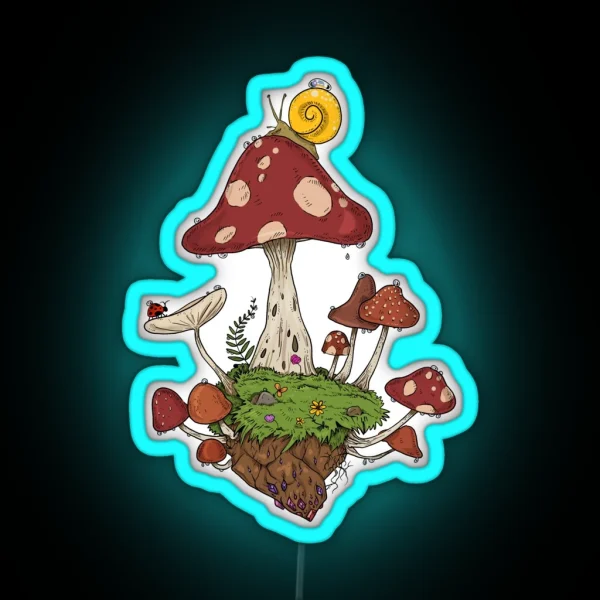 Mushroom Land RGB Neon Sign