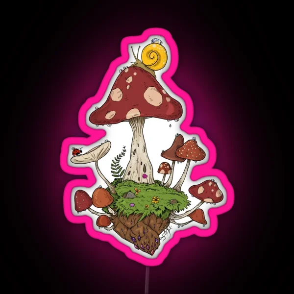 Mushroom Land RGB Neon Sign