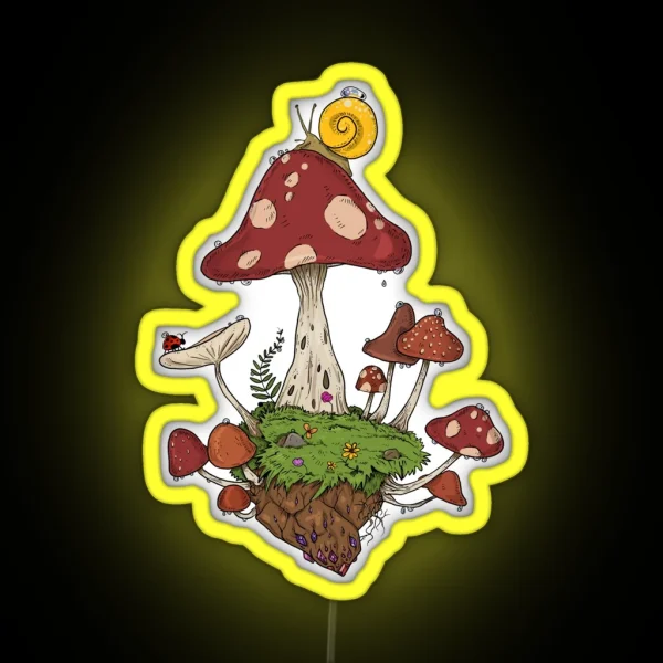 Mushroom Land RGB Neon Sign