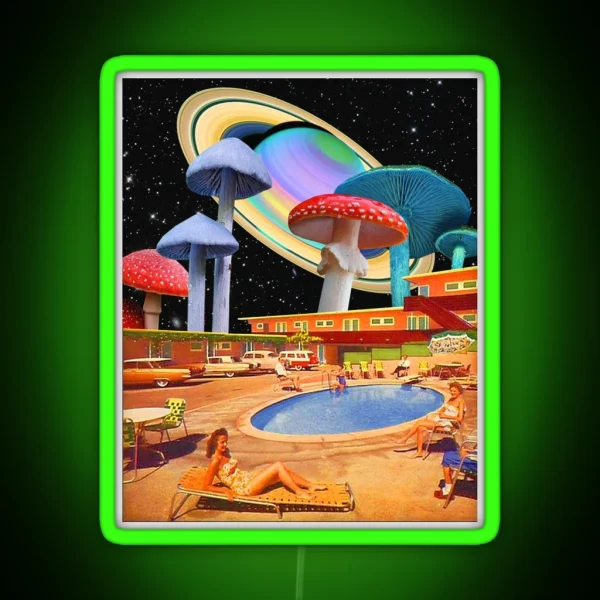 Mushroom Motel RGB Neon Sign