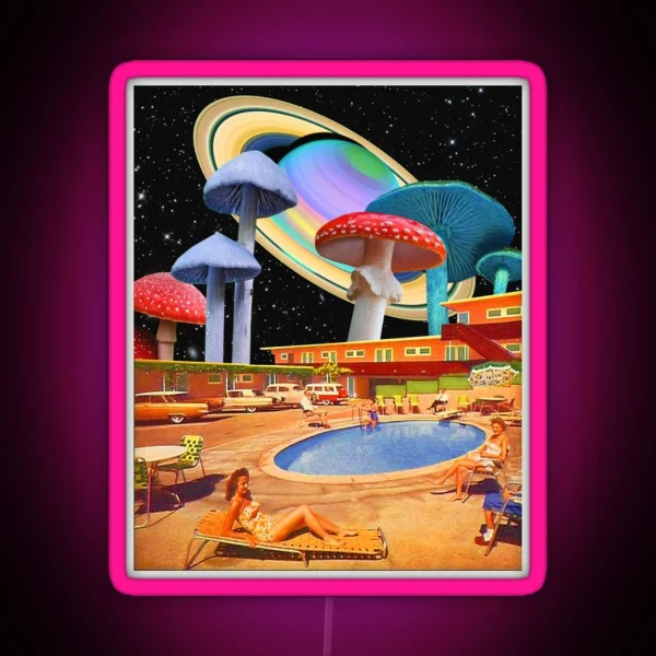 Mushroom Motel RGB Neon Sign