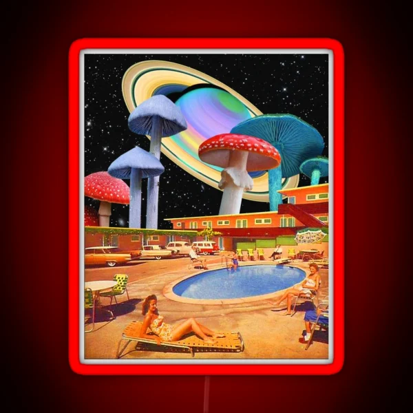 Mushroom Motel RGB Neon Sign