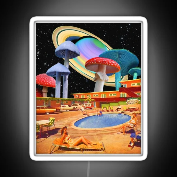 Mushroom Motel RGB Neon Sign