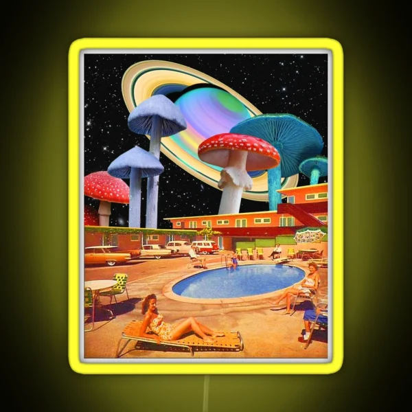 Mushroom Motel RGB Neon Sign