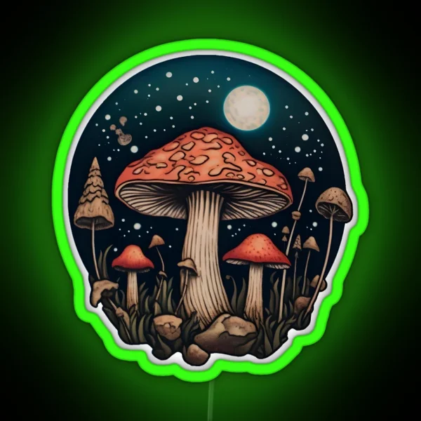 Mushroom Nightscape RGB Neon Sign