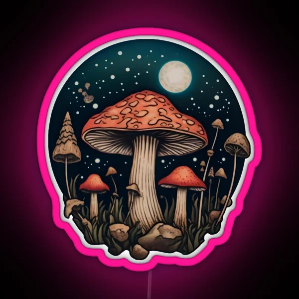 Mushroom Nightscape RGB Neon Sign