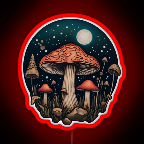 Mushroom Nightscape RGB Neon Sign