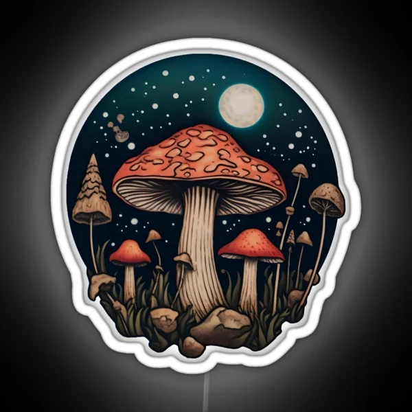 Mushroom Nightscape RGB Neon Sign