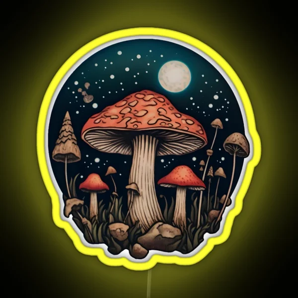 Mushroom Nightscape RGB Neon Sign