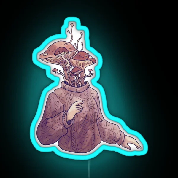 Mushroom Sweater RGB Neon Sign