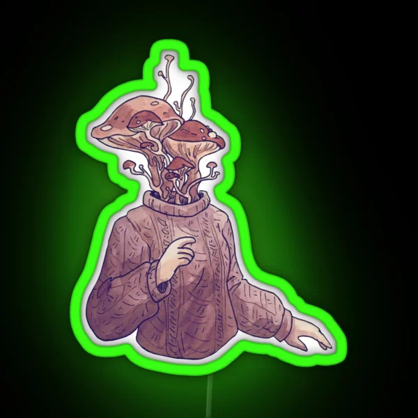 Mushroom Sweater RGB Neon Sign