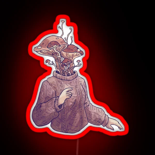 Mushroom Sweater RGB Neon Sign