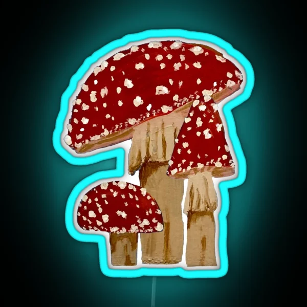 Mushroom Toadstools RGB Neon Sign