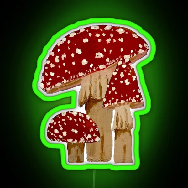 Mushroom Toadstools RGB Neon Sign