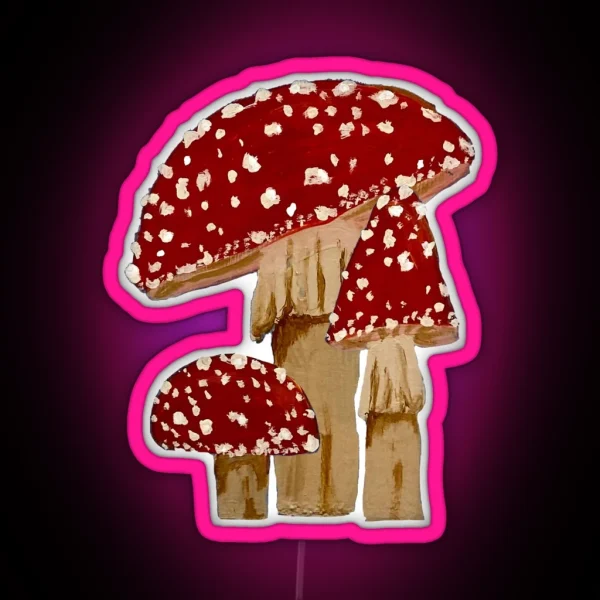 Mushroom Toadstools RGB Neon Sign