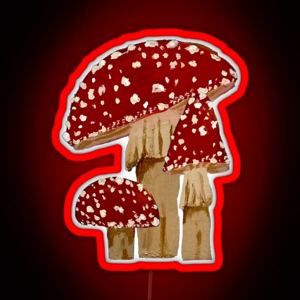 Mushroom Toadstools RGB Neon Sign