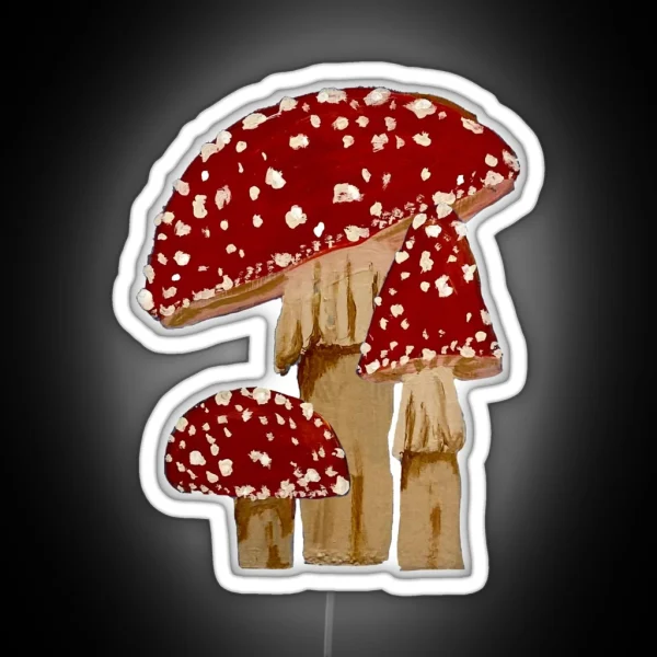 Mushroom Toadstools RGB Neon Sign