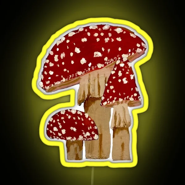 Mushroom Toadstools RGB Neon Sign