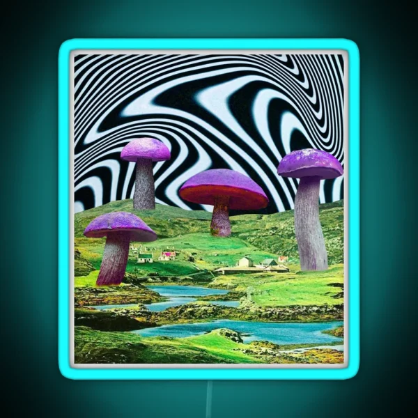 Mushroom Village RGB Neon Sign