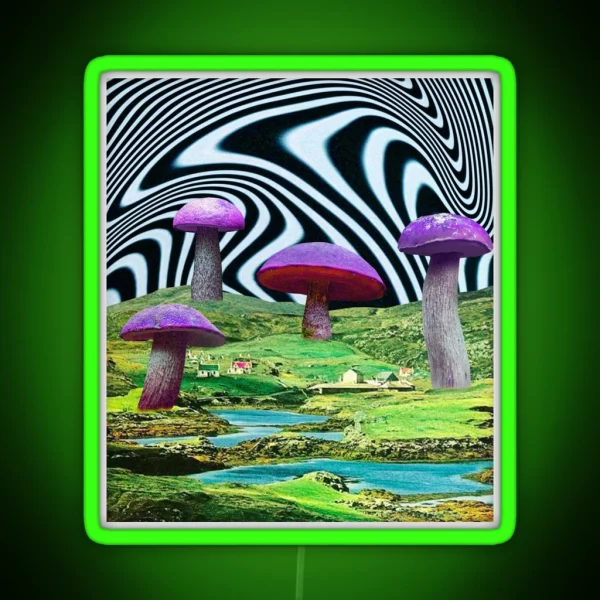 Mushroom Village RGB Neon Sign