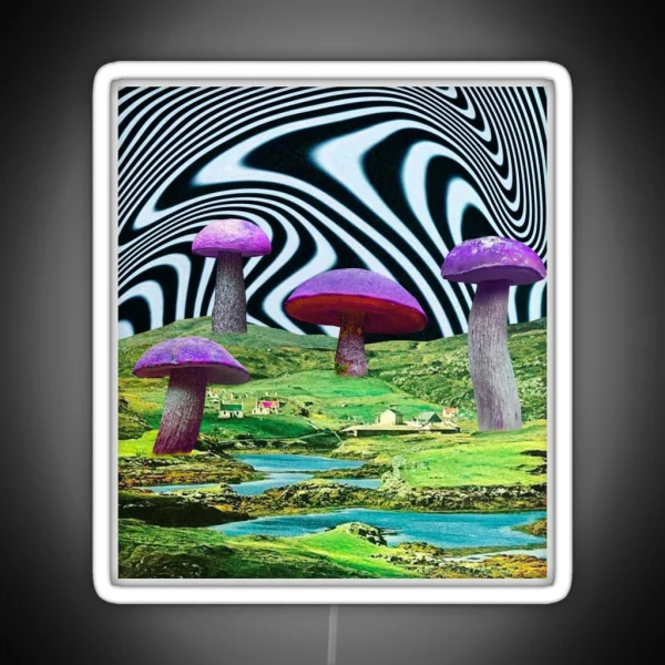 Mushroom Village RGB Neon Sign