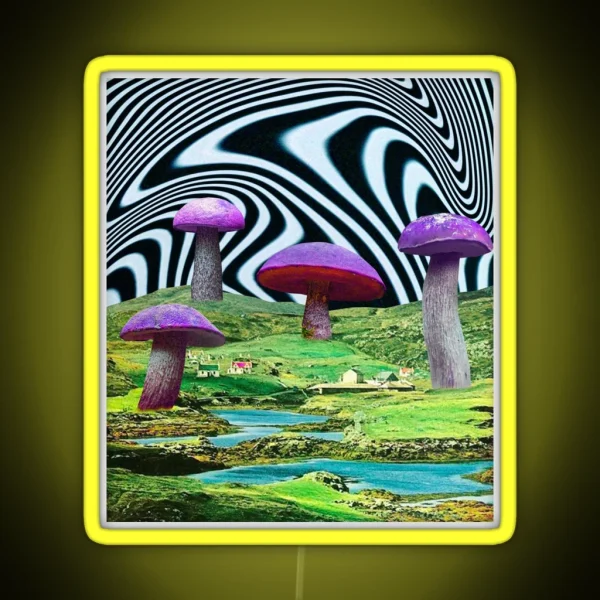 Mushroom Village RGB Neon Sign