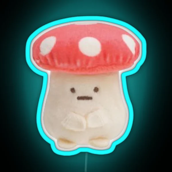 Mushrooms Kinda Shy Not Gonna Lie RGB Neon Sign