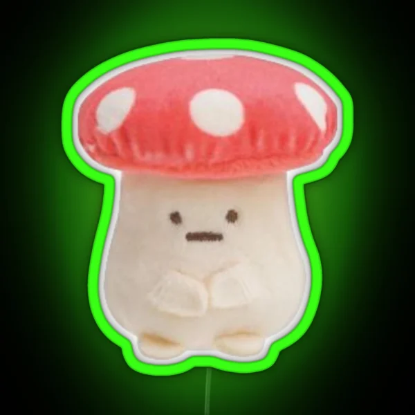 Mushrooms Kinda Shy Not Gonna Lie RGB Neon Sign
