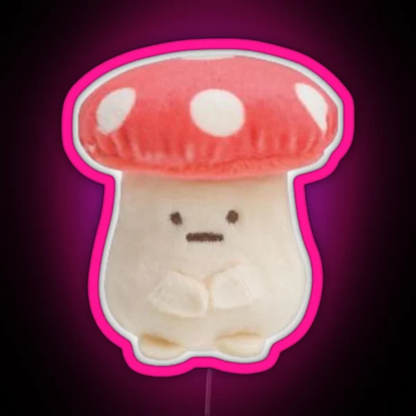Mushrooms Kinda Shy Not Gonna Lie RGB Neon Sign