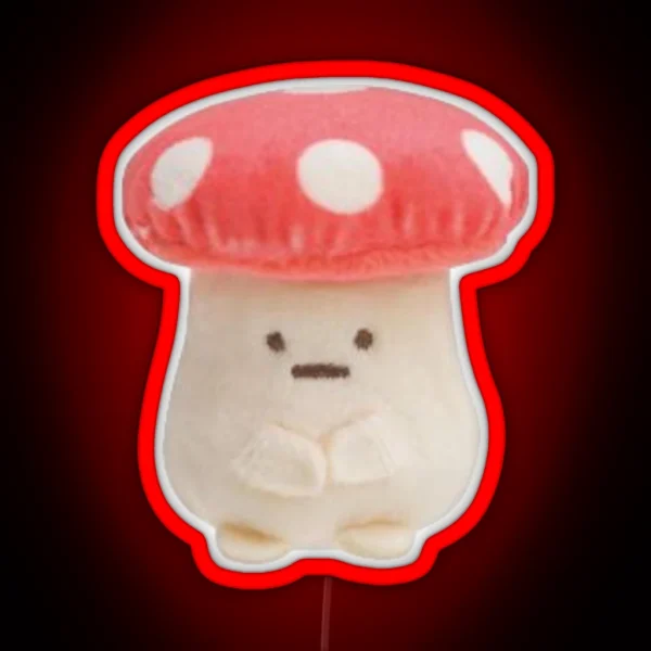 Mushrooms Kinda Shy Not Gonna Lie RGB Neon Sign