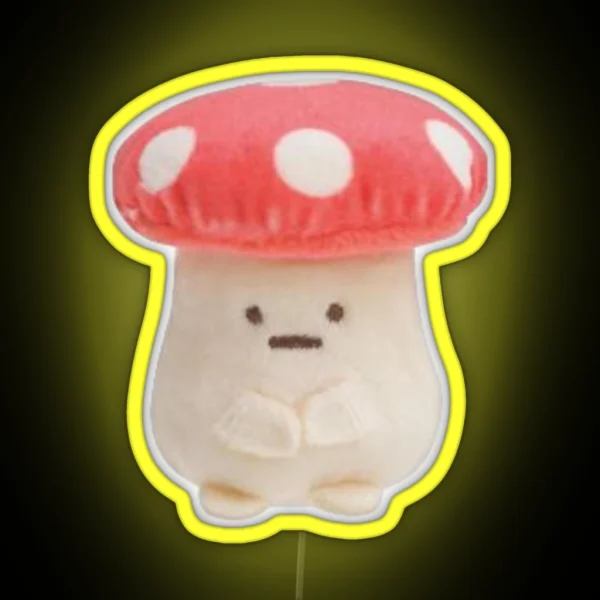 Mushrooms Kinda Shy Not Gonna Lie RGB Neon Sign
