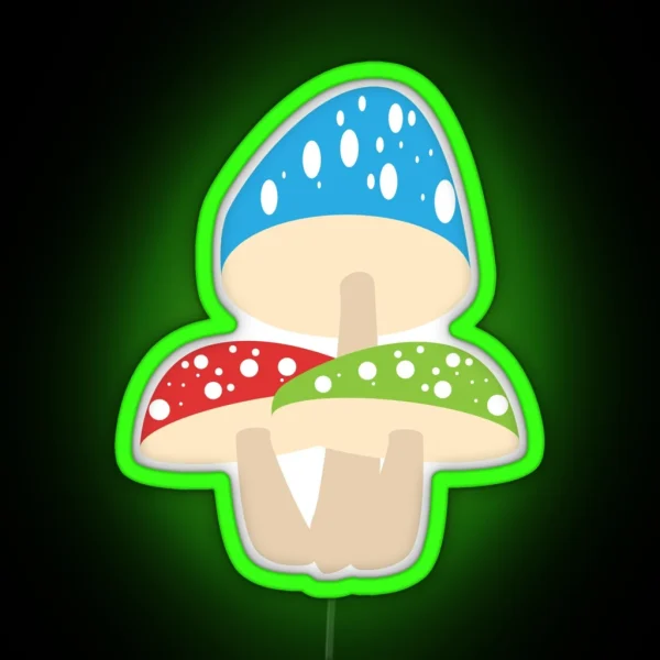 Mushrooms RGB Neon Sign