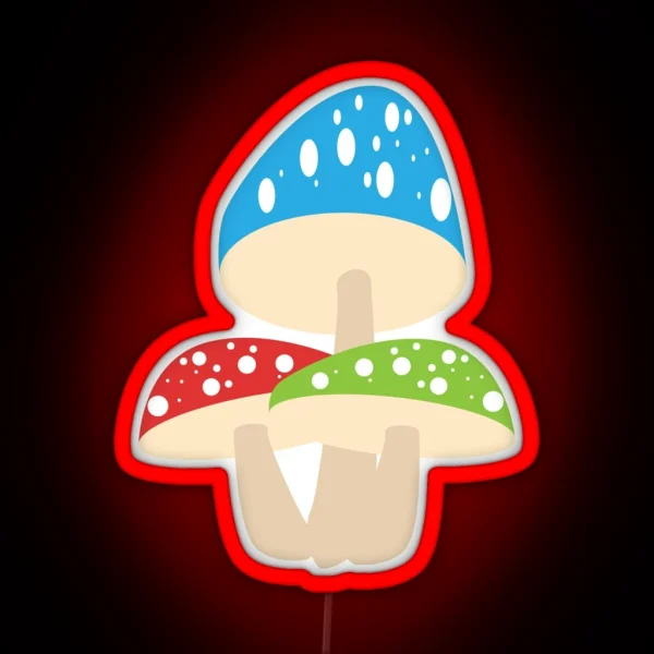 Mushrooms RGB Neon Sign