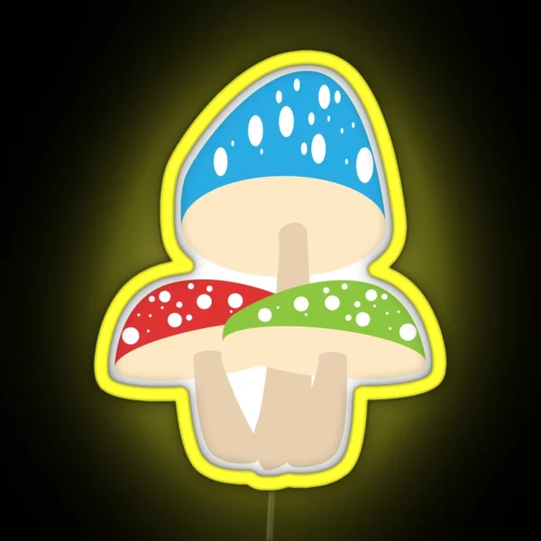 Mushrooms RGB Neon Sign