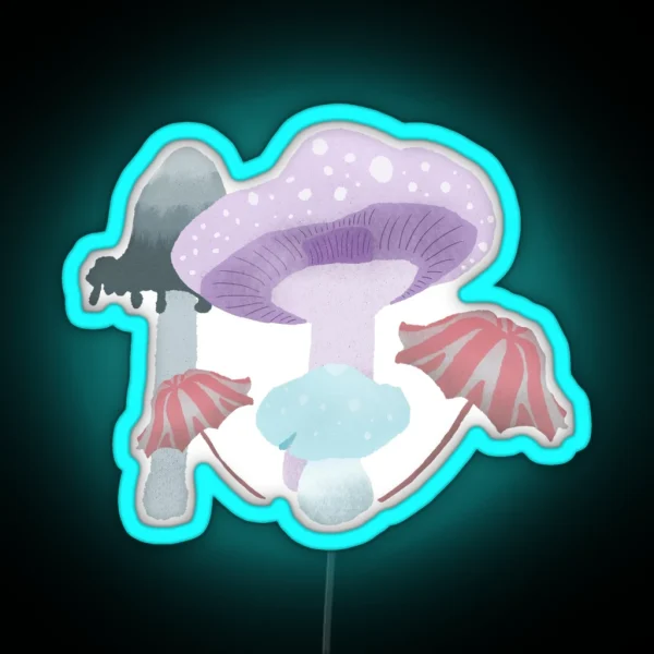 Mushrooms RGB Neon Sign