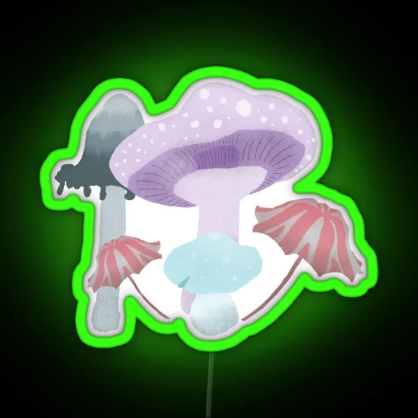 Mushrooms RGB Neon Sign