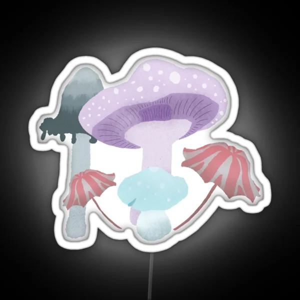 Mushrooms RGB Neon Sign