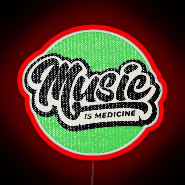 Music Is Medicine RGB Neon Sign