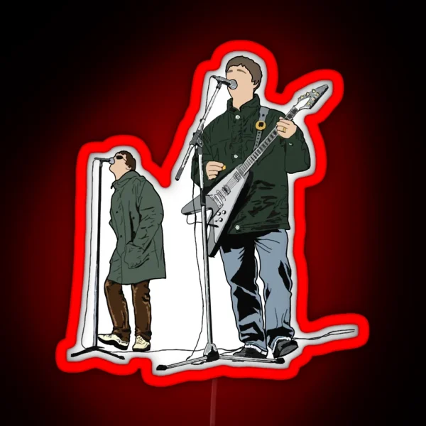 Music Vintage Oasis Faceless Portraits Gift Movie Fans RGB Neon Sign