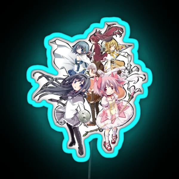 Music Vintage Retro Puella Magi Madoka Magica Gifts For RGB Neon Sign