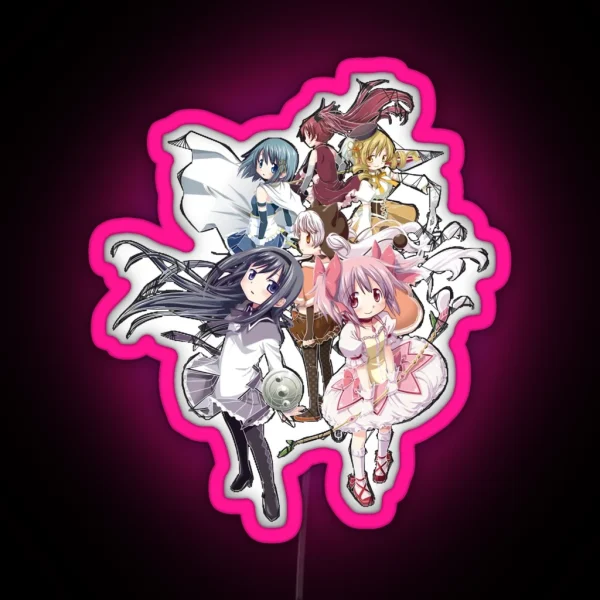 Music Vintage Retro Puella Magi Madoka Magica Gifts For RGB Neon Sign