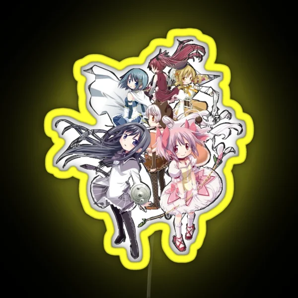 Music Vintage Retro Puella Magi Madoka Magica Gifts For RGB Neon Sign