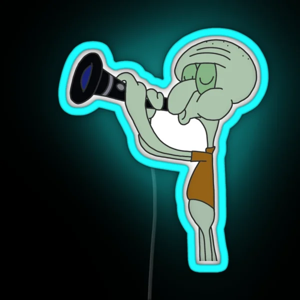 Musical Squidward RGB Neon Sign