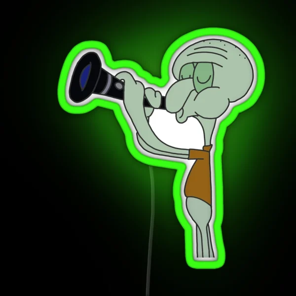 Musical Squidward RGB Neon Sign