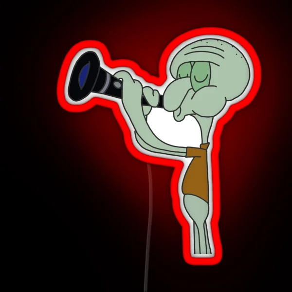Musical Squidward RGB Neon Sign