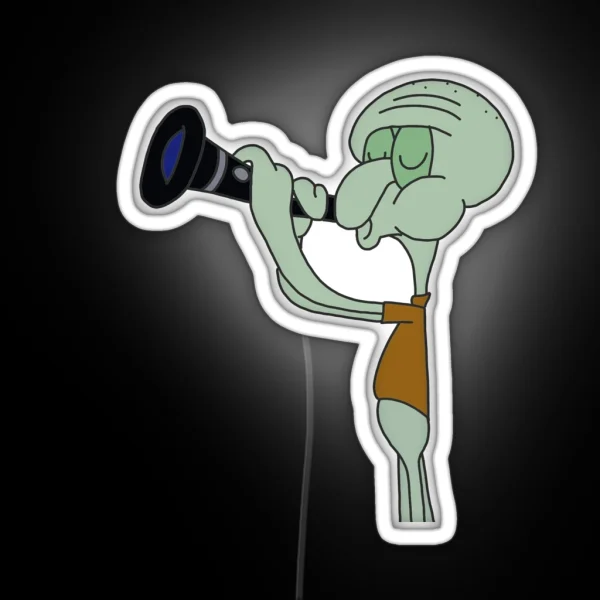 Musical Squidward RGB Neon Sign