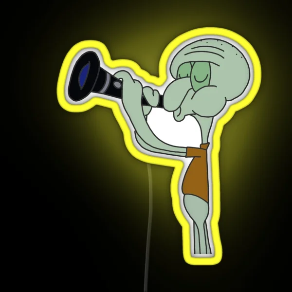 Musical Squidward RGB Neon Sign