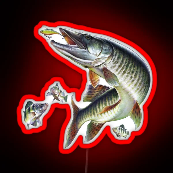 Muskie Fishing RGB Neon Sign