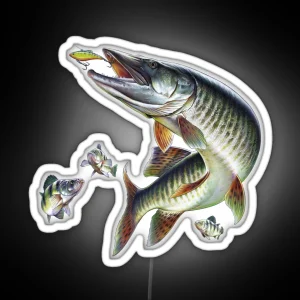 Muskie Fishing RGB Neon Sign